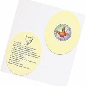Egg Shaped prayer cards
