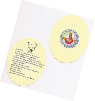 Egg Shaped prayer cards