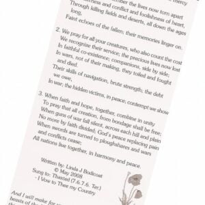 Remembrance Hymn card